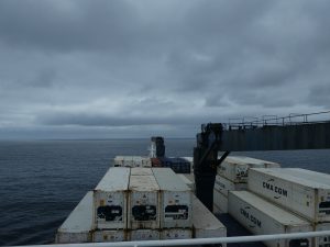 CMA CGM Matisse, Panama--Guayaquil, ungefähr auf dem Äquator